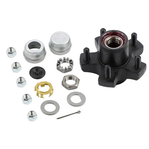 Trailer Dexter Hub Assembly Kit, 5 on 4.5 Inch, 2.2K Pre-Greased, E-Z Lube Idler Axles