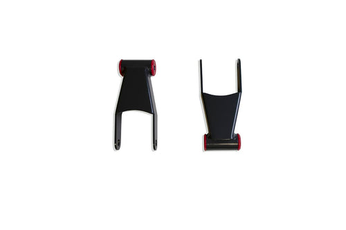Leaf Spring Shackle Kit MaxTrac 411420 2 in. Lowering Rear Powder Coated Grey Incl. Greasable Bushings/Sleeves