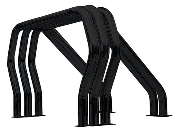 Go Rhino Complete Kit Bed Bar - Triple Bar/Single Kicker | Mild Steel, Black | 9009560TSB | Fits 1988-1998 Chevrolet/GMC C/K Series w/Short or Long Bed and Other Vehicles (See Description)