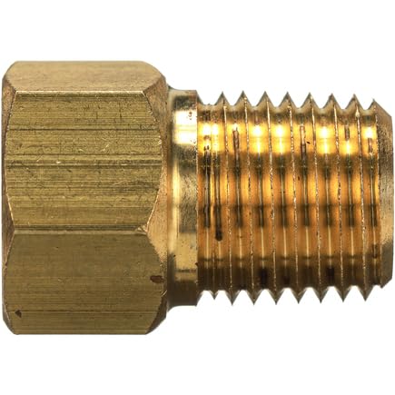 Brass Threaded Sleeve to Male Pipe - Gates 5/16-24 Thread 1/1/8-27 Thread 2/1/8 Outside Diameter (G60594-0202)
