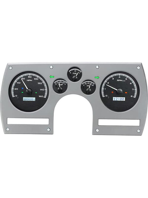 Dakota Digital 82 - 89 Chevy Camaro Dash Gauge Cluster Analog Black Alloy White VHX-82C-CAM-K-W