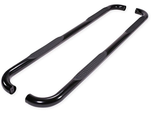 TrailFX Nerf Bars Steel with Step Pads Fits Ford F-150 Crew Cab 2009-2014 Black Semi-Gloss Powder Coated 3-Inch Round Bent Running Boards Rocker Panel Mount TrailFX 113030409
