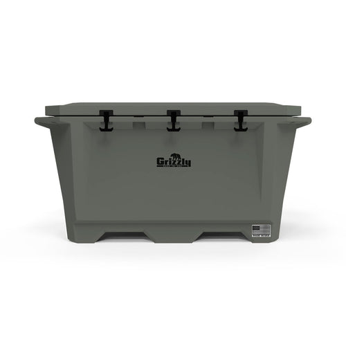 450 Cooler Grizzly | 450 qt Ice Chest Durable Rotomolded Insulated | Made in USA | Warranty for Life | for Cold Plunge Ice Bath Camping Fishing Hunting | G450 | Lunar Green