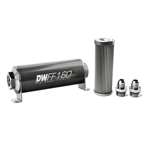 in-line DeatschWerks Fuel Filter and housing kit (8-03-160-010K-8)