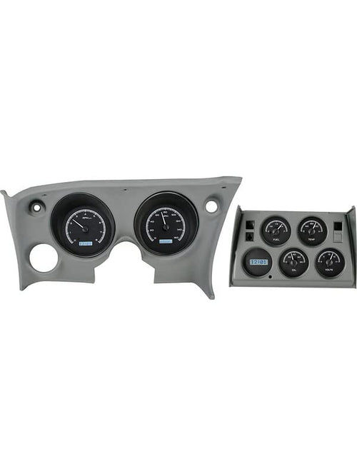Dakota Digital VHX-68C-VET-K-W 68 - 77 Chevy Corvette Analog Dash Gauge System Black Alloy White