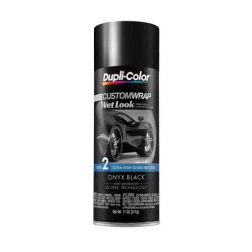 Custom Wrap Dupli-Color ECWRC8800 Wet Look Removable Automotive Paint - Onyx Black Spray Paint - 11 oz. Aerosol Can
