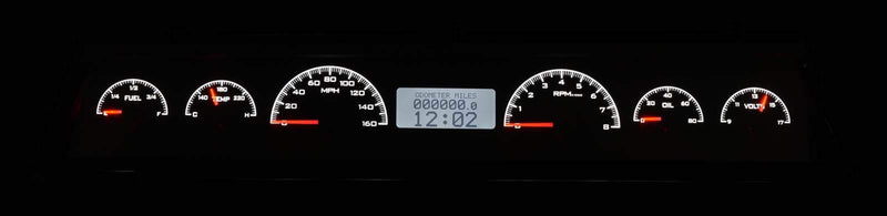Dakota Digital Analog Dash Gauges 66 67 Chevy Chevelle EL Camino Black Alloy White VHX-66C-CVL-K-W