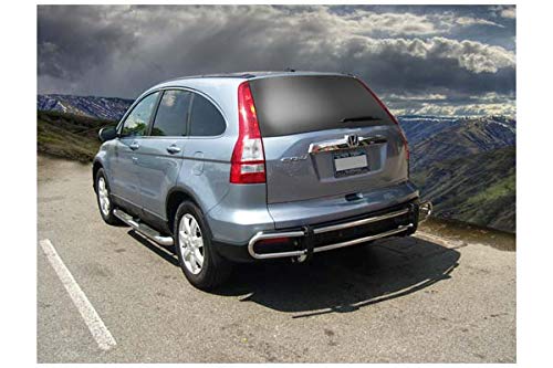 Rear Bumper Guard Black Horse Double Tube Stainless Steel Compatible with 2012-2016 Honda CR-V-8B0520DSS