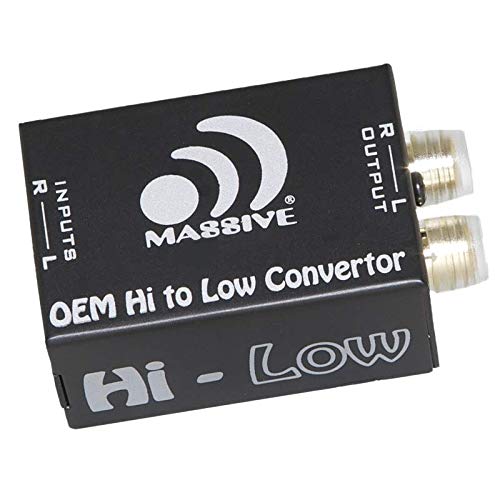 Hi-Low Massive Audio | Car Audio High Level Speaker Signal to Low Level RCA Converter, High to Low Level Signal