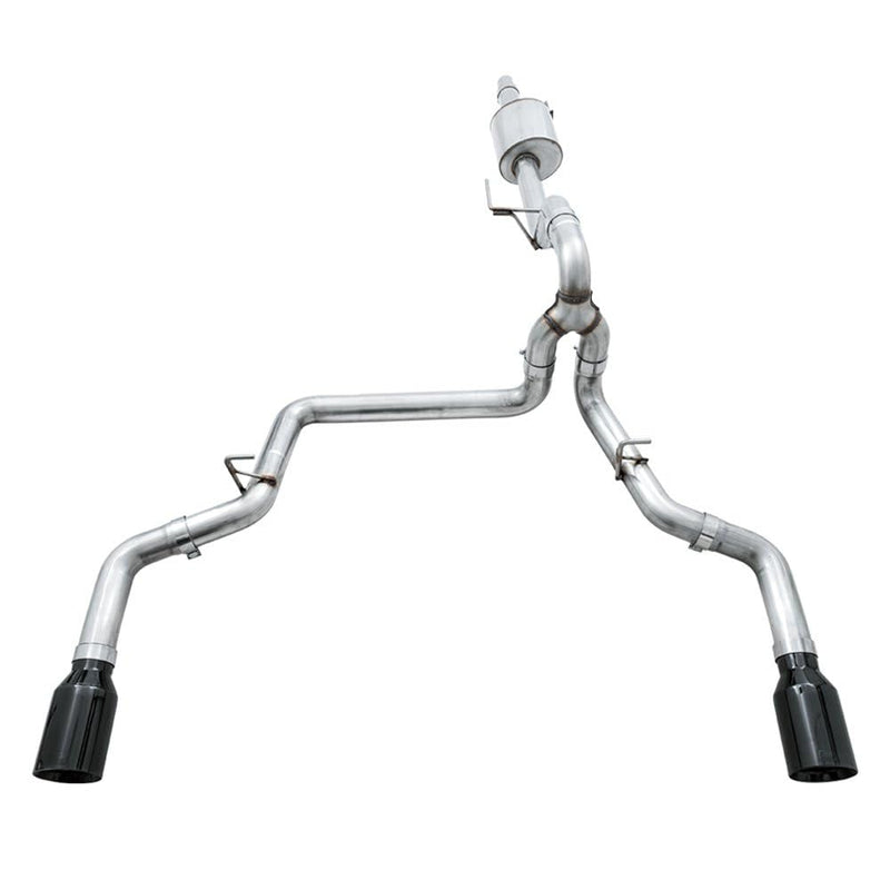 0FG AWE Dual Exit Exhaust for '15-'20 F-150-5" Diamond Black Tips