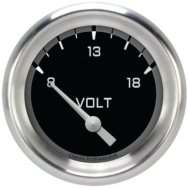 AX230GAPF Classic Instruments Autocross Gray 2-5/8" Volt Gauge