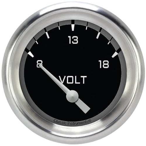 AX230GAPF Classic Instruments Autocross Gray 2-5/8" Volt Gauge