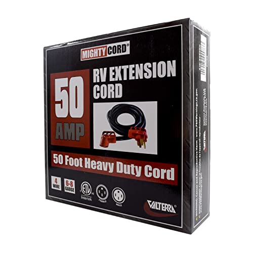 Mighty Cord Valterra A10-5050EH RV 50-Amp Extension Cord, 50 ft., Red