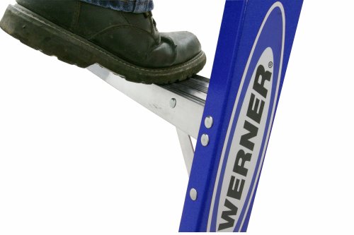Fiberglass Werner Stepladder, 12 ft H, 375 lb Cap (OBEL12)