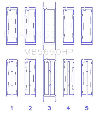 MB5650HP001 King Engine Bearings Main Bearing Set