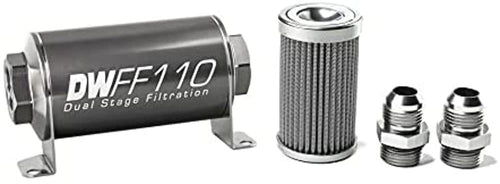 in-line DeatschWerks Fuel Filter and housing kit (8-03-110-100K-10)