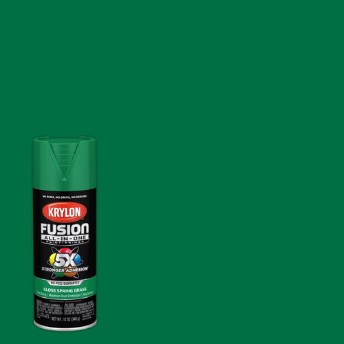 Krylon All-In-One Fusion Gloss Spring Grass Paint + Primer Spray Paint 12 oz.