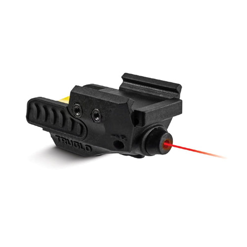 TRUGLO Compact Sight Line Durable Lightweight Tactical Handgun Laser Sight for Picatinny, Weaver, or Pistol Rail Mount, Red Laser