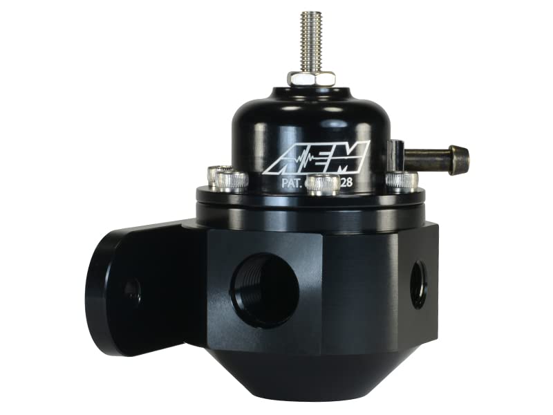 High Volume AEM 25-302BK Black Adjustable Fuel Pressure Regulator