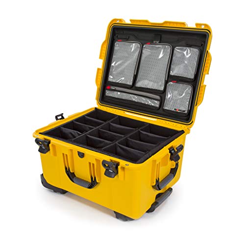 NANUK 960 Wheeled Series Lightweight NK-7 Resin Waterproof Hard Case with Padded Dividers and Lid Organizer, Yellow
