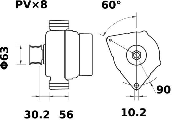 Alternator Mahle - MG36