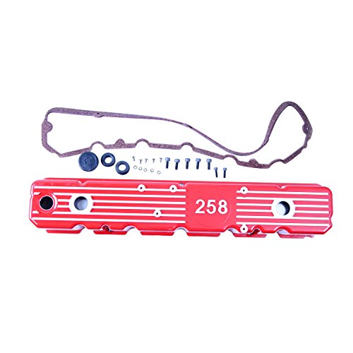 17401.14 | Omix | Engine Valve Cover, Red, Aluminum | OE Reference: 639258R | Fits 1981-1987 Jeep CJ / Wrangler YJ with 258CID