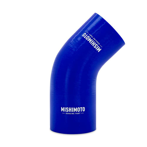Mishimoto 45-Degree MMCP-R45-25275BL Silicone Transition Coupler, 2.50" to 2.75", Blue
