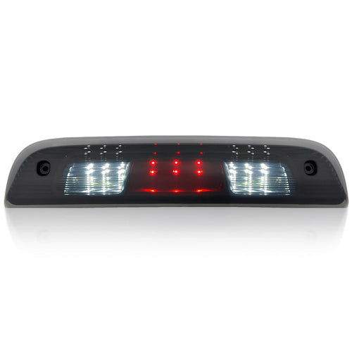 RECON - Fits 14-19 Silverado & Sierra (3rd GEN) 1500, 2500, 3500 Red LED 3rd Brake Light Kit with White LED Cargo Lights with Smoked Lens