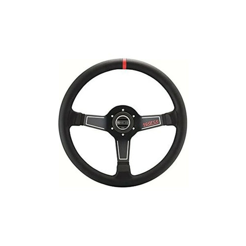 Sparco L575 Universal Steering Wheel - Black Leather - Diameter 350 mm