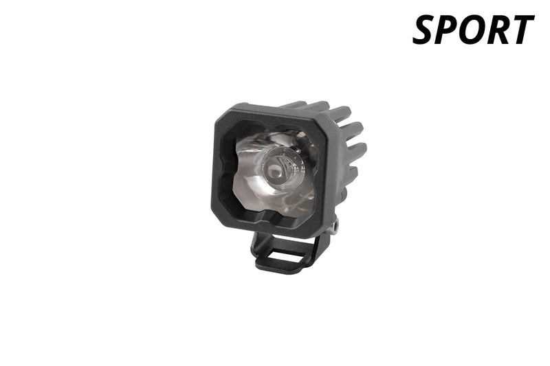 Diode Dynamics SSC1 Sport Standard White LED Pod (one), Spot w/Amber Backlight