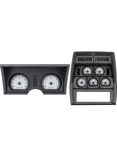 Dakota Digital VHX-78C-VTA-S-W 78 - 82 Chevy Corvette Analog Clock Dash Gauges Silver Alloy White