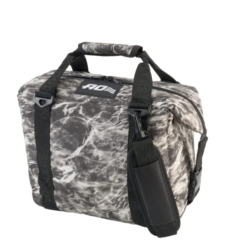 AO Coolers Soft Cooler, Elements 12 Pack, Manta, Grey Camo, AOELMA12