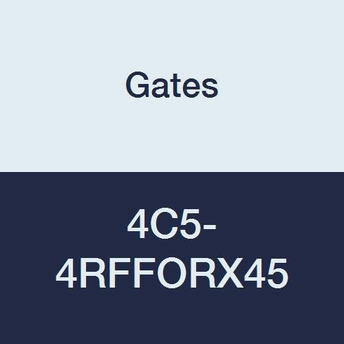 4C5-4RFFORX45 Gates Field Attachable for C5C, C5D and C5M Hose, Female Flat-Face Swivel, 45 Bent Tube, Steel, 3/16" ID