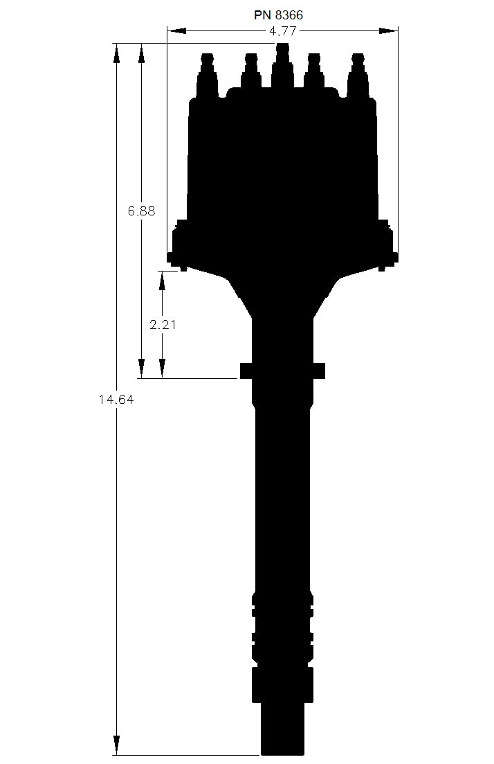 Late Model MSD 8366 V8 Ext Coil Distributor HEI