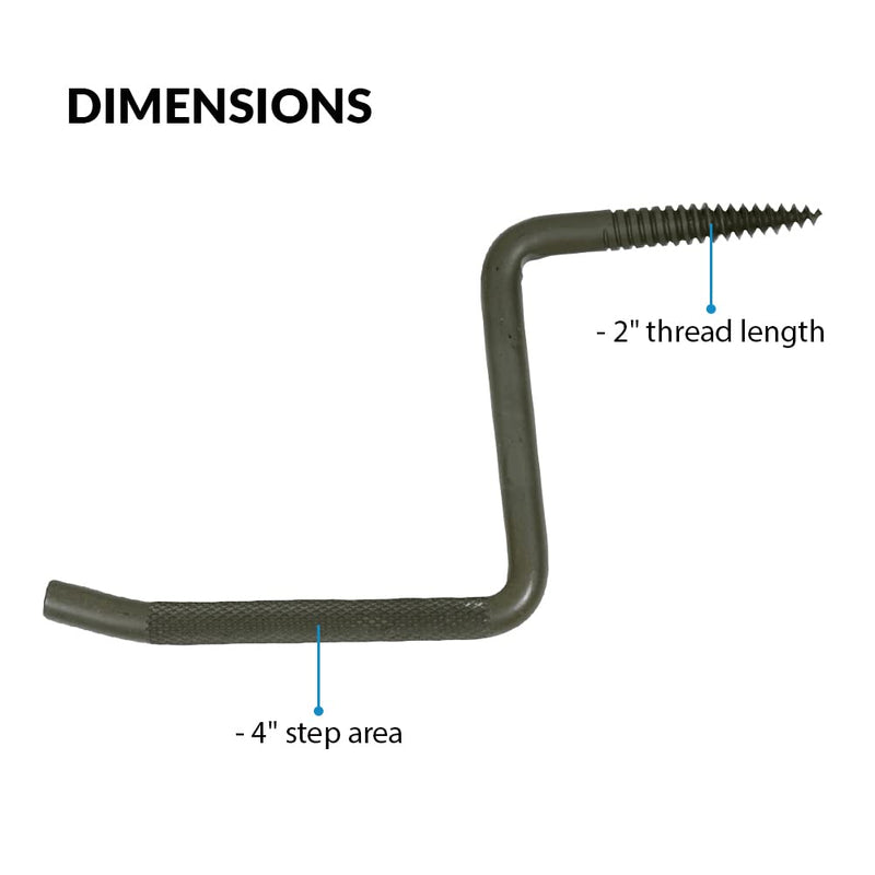 AMERISTEP Durable Hunting Slip-Resistant Easy to Install 750 lbs Capacity Step-Up Tree Step with 4" Step Area - SINGLE STEP, One Size - Pack of 1