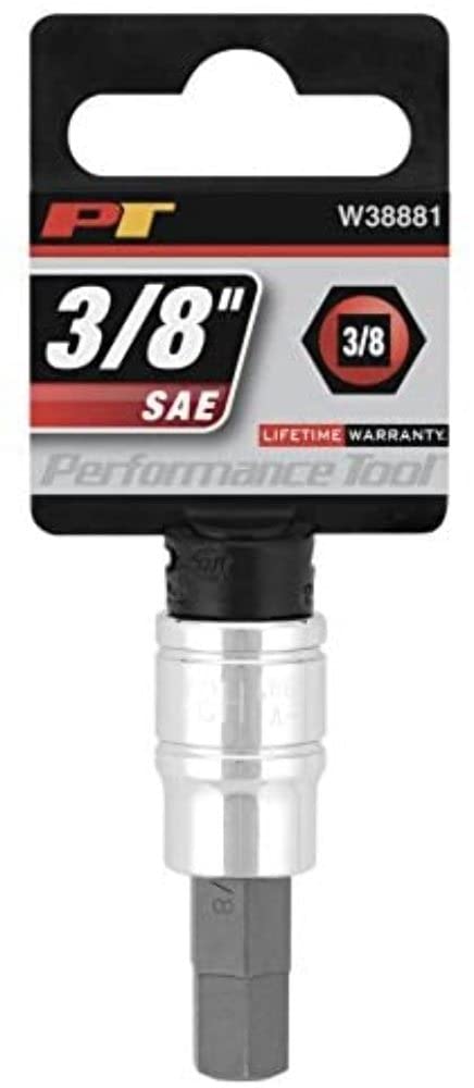 W38881 Performance Tool 3/8-Inch Drive Hex Bit Socket, 3/8