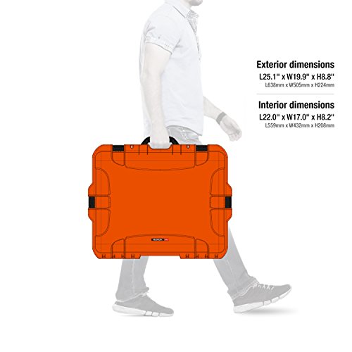 Waterproof Nanuk 945 Hard Case with Padded Dividers - Orange