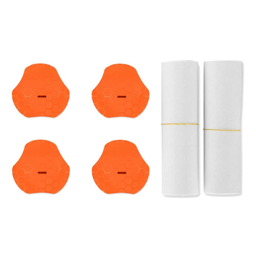 Camco 42260 Gutter Spout Guard Kit RV Cover with Adhesive Reinforcement Strips - Protects Your RV's Gutter Spouts and Aids in RV Cover Installation, Orange