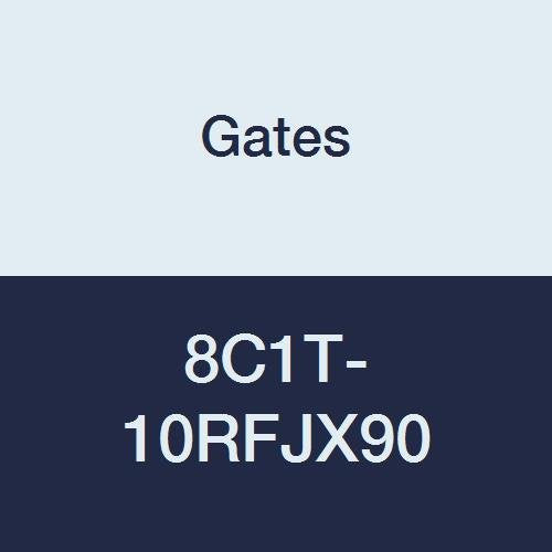 Gates Field Attachable Type T 8C1T-10RFJX90 for G1 Hose, 1 Wire, Female JIC 37 Flare Swivel, 90 Bent Tube, 1/2" ID