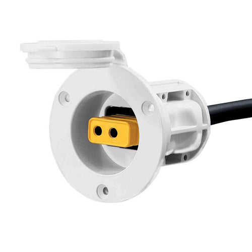 Cannon Power Port Flush Mount Downrigger Accessory, Boat Fishing Setup – White
