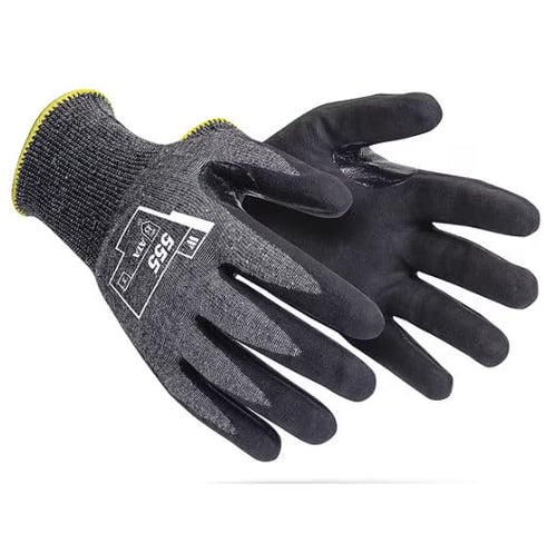 Seamless Knit G-Tek 555-2XL PolyKor® Blended Glove with Nitrile Coated Foam Grip on Palm & Fingers - Touchscreen Compatible