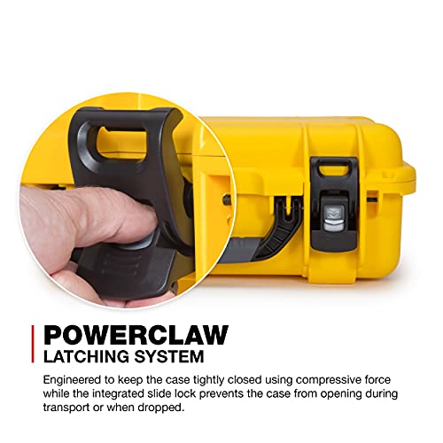 Waterproof Nanuk 920 Hard Case with Lid Organizer and Padded Divider - Yellow