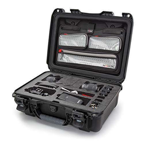 Waterproof Nanuk 925-DSLR1 Carry-on Hard Case with Lid Organizer and Foam Insert for Canon, Nikon - DSLR Body and Lens/Lenses - Black