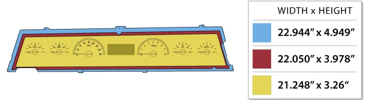Dakota Digital VHX-66C-CVL-C-R Analog Gauge System Compatible with 1966-67 Chevy Chevelle El Camino Carbon Fiber Red Backlighting