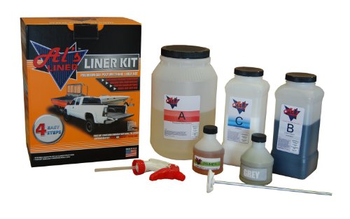 Premium DIY Polyurethane Spray-On Truck Bed Liner Kit AL's Liner with Adhesion Promoter and Small Mix Paddle - Gray, 1 Gallon - Great for Rocker Panels, Bed Rails and Full Vehicle Sprays (ALS-GR)