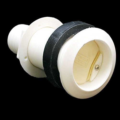 T-H Marine Supplies 1-1/2 Thru-Hull SCUPPER-White RECESSED Threaded Thru-Hull SCUPPER RFTH2DP