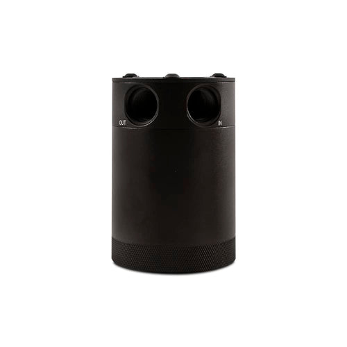 Mishimoto Compact Baffled Oil Catch Can, 2-Port, MMBCC-CBTWO-BK Black
