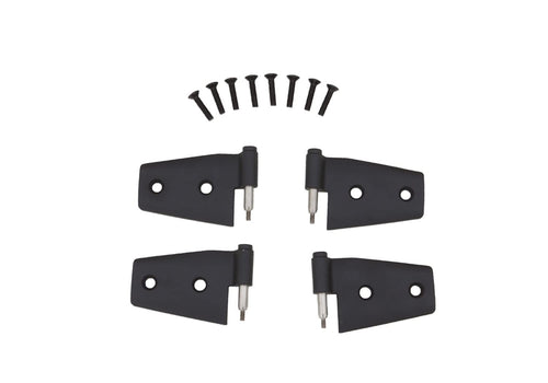 Door Hinges RAMPAGE PRODUCTS for Jeep Wrangler JK | 4-Piece Set, Stainless Steel, Black | 87641 | Fits 2007-2018 Jeep Wrangler JK/JKU