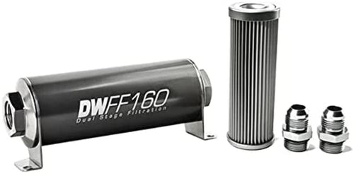 in-line DeatschWerks Fuel Filter and housing kit (8-03-160-010K-10)
