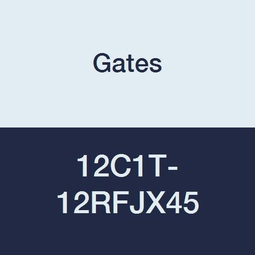 Gates Field Attachable Type T 12C1T-12RFJX45 for G1 Hose, 1 Wire, Female JIC 37 Flare Swivel, 45 Bent Tube, 3/4" ID